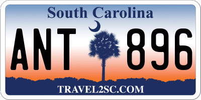 SC license plate ANT896