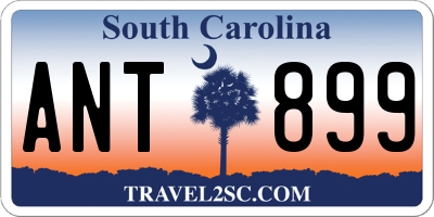 SC license plate ANT899