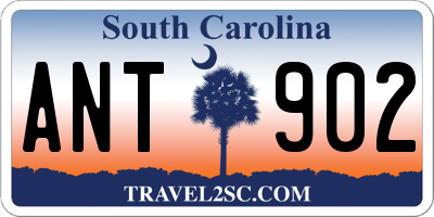 SC license plate ANT902