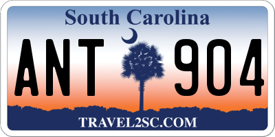 SC license plate ANT904