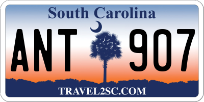 SC license plate ANT907