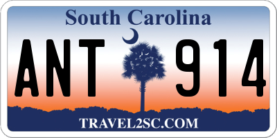 SC license plate ANT914