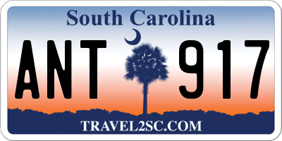 SC license plate ANT917
