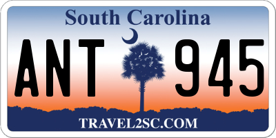 SC license plate ANT945