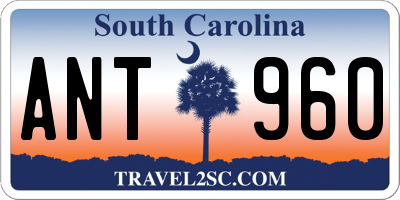 SC license plate ANT960