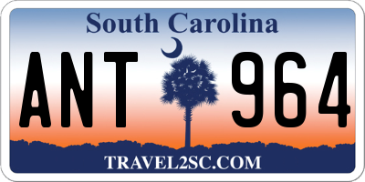 SC license plate ANT964