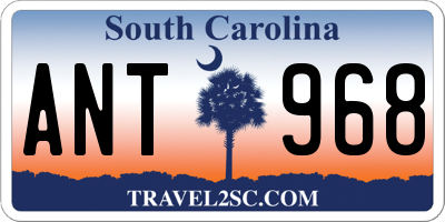 SC license plate ANT968