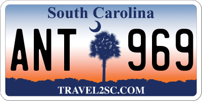 SC license plate ANT969