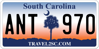 SC license plate ANT970