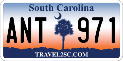 SC license plate ANT971
