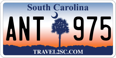 SC license plate ANT975