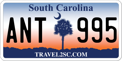 SC license plate ANT995