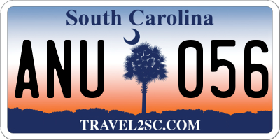 SC license plate ANU056
