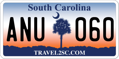 SC license plate ANU060