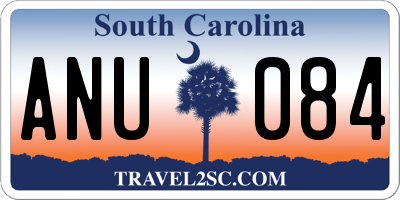 SC license plate ANU084