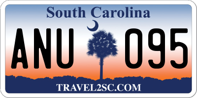 SC license plate ANU095