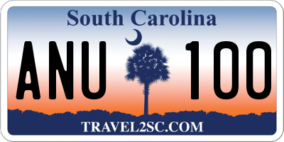 SC license plate ANU100