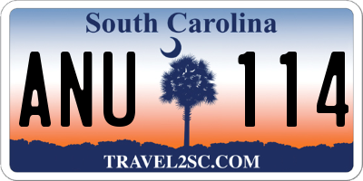SC license plate ANU114