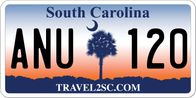 SC license plate ANU120