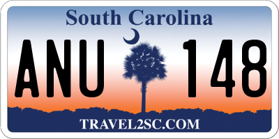 SC license plate ANU148