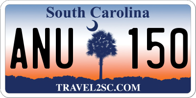 SC license plate ANU150