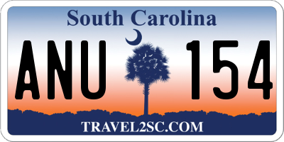 SC license plate ANU154