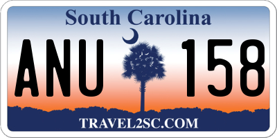 SC license plate ANU158