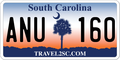 SC license plate ANU160