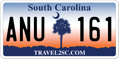 SC license plate ANU161