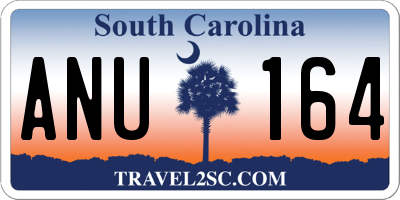 SC license plate ANU164