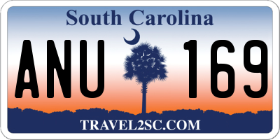 SC license plate ANU169