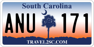 SC license plate ANU171