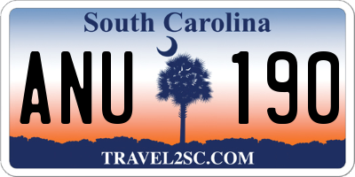 SC license plate ANU190