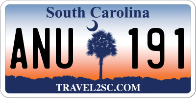 SC license plate ANU191