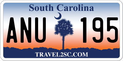SC license plate ANU195