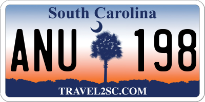 SC license plate ANU198
