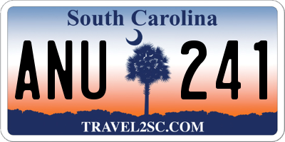 SC license plate ANU241