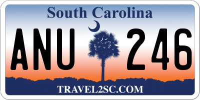 SC license plate ANU246