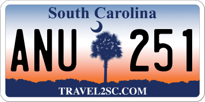 SC license plate ANU251
