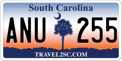 SC license plate ANU255