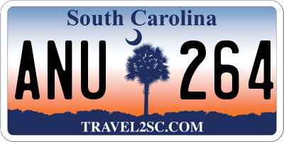 SC license plate ANU264