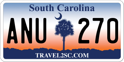 SC license plate ANU270