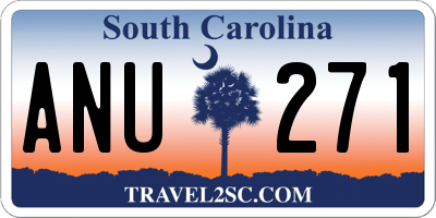 SC license plate ANU271