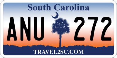 SC license plate ANU272