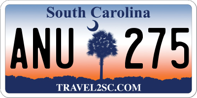 SC license plate ANU275