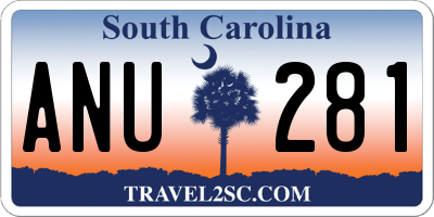 SC license plate ANU281
