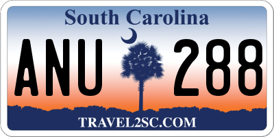 SC license plate ANU288