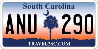 SC license plate ANU290