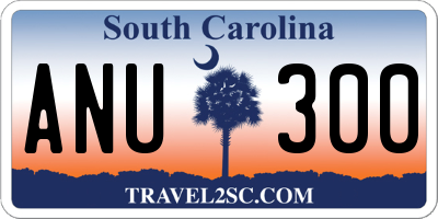 SC license plate ANU300