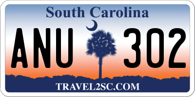 SC license plate ANU302